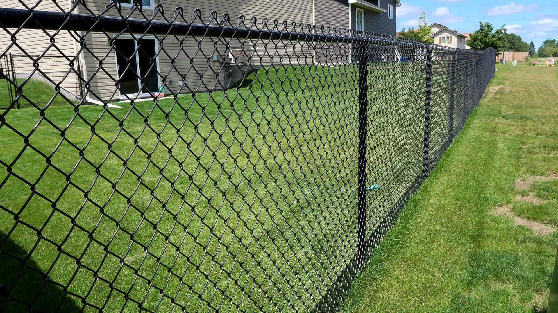 black chain link fence woodbury mn